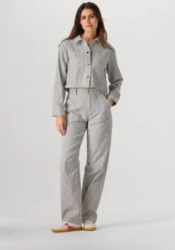 blauwe colourful rebel blouses ruby cropped striped blouse