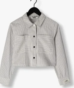 blauwe colourful rebel blouses ruby cropped striped blouse