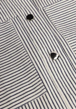 blauwe colourful rebel blouses ruby cropped striped blouse