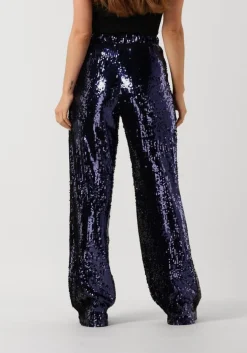 blauwe colourful rebel pantalon emy sequins flare pants