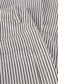 blauwe colourful rebel straight leg jeans kensi striped worker pants