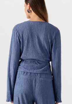 blauwe colourful rebel top winona structure wrap top