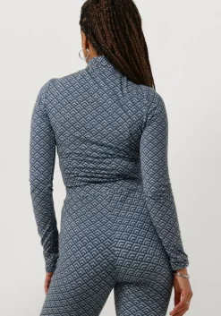 blauwe colourful rebel tops & t-shirts neyo small geo peached turtleneck top