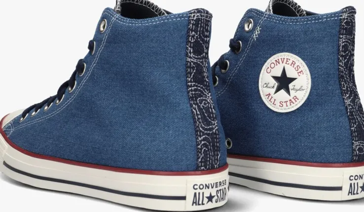 blauwe converse hoge sneakers chuck taylor all star hi