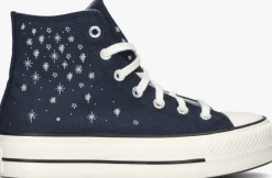 blauwe converse hoge sneakers chuck taylor all star lift hi