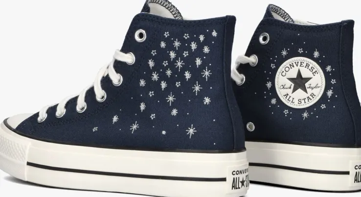 blauwe converse hoge sneakers chuck taylor all star lift hi