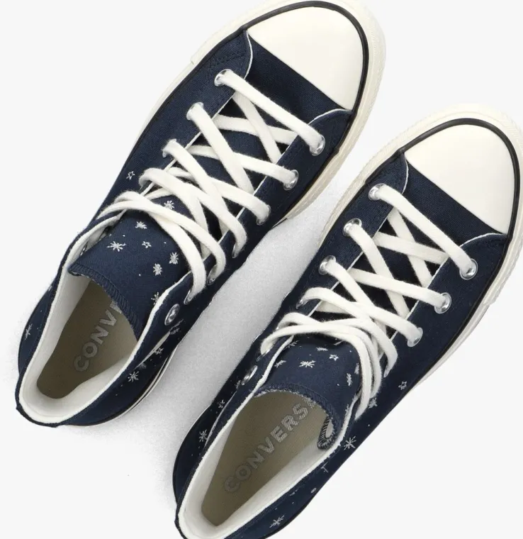 blauwe converse hoge sneakers chuck taylor all star lift hi