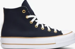 blauwe converse hoge sneakers chuck taylor all star lift platform