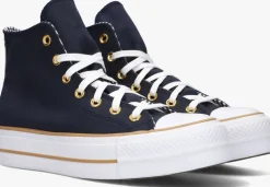 blauwe converse hoge sneakers chuck taylor all star lift platform