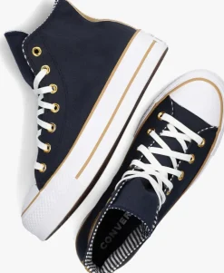 blauwe converse hoge sneakers chuck taylor all star lift platform