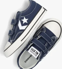 blauwe converse lage sneakers star player 76