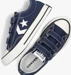 blauwe converse lage sneakers star player 76
