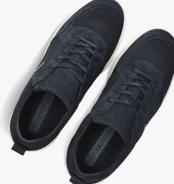 blauwe cycleur de luxe lage sneakers commuter