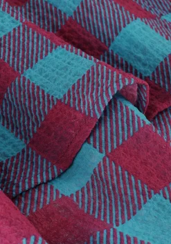 blauwe daily brat minirok sandy checked skirt