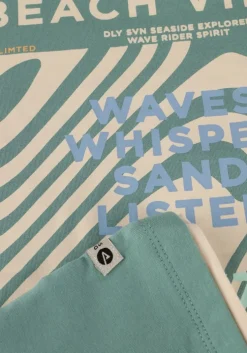 blauwe daily7 t-shirt t-shirt double layer