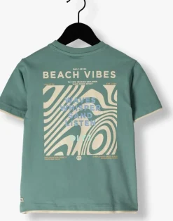 blauwe daily7 t-shirt t-shirt double layer