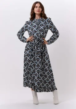 blauwe dea kudibal maxi jurk adina (v) - dress with ruffle details