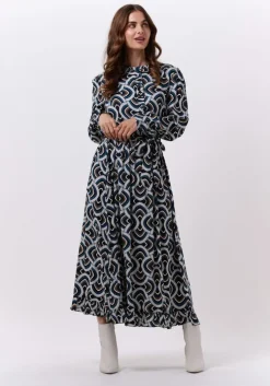 blauwe dea kudibal maxi jurk adina (v) - dress with ruffle details