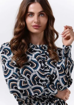 blauwe dea kudibal maxi jurk adina (v) - dress with ruffle details