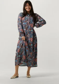 blauwe dea kudibal midi jurk marla