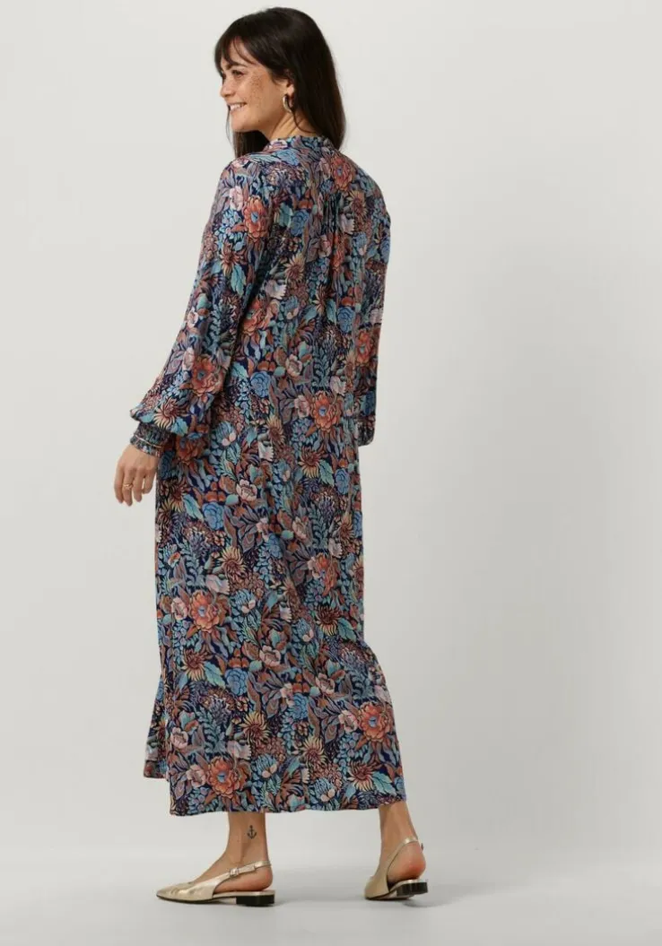 blauwe dea kudibal midi jurk marla