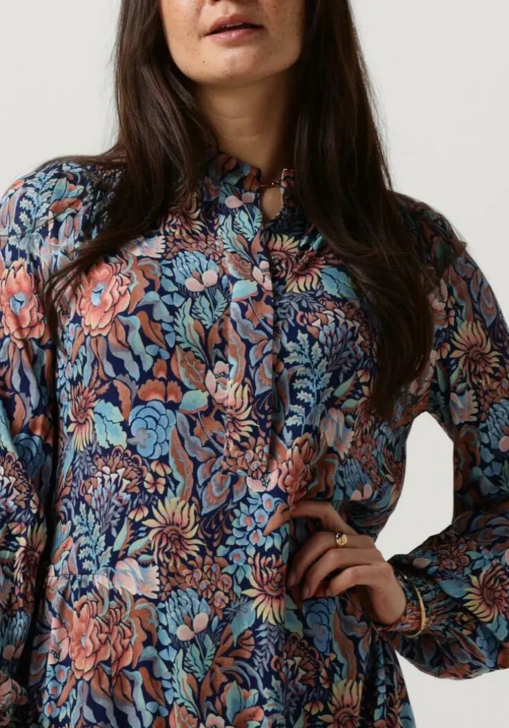 blauwe dea kudibal midi jurk marla