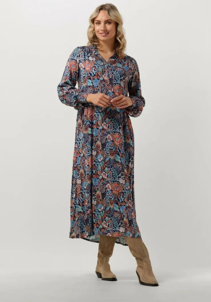 blauwe dea kudibal midi jurk marla