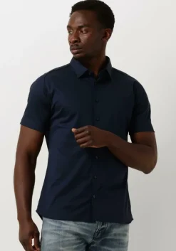 blauwe desoto casual overhemd desoto kent 1/2