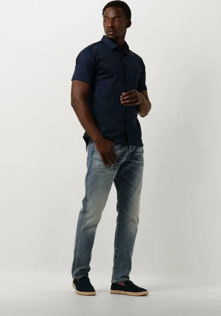 blauwe desoto casual overhemd desoto kent 1/2