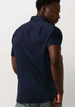 blauwe desoto casual overhemd desoto kent 1/2