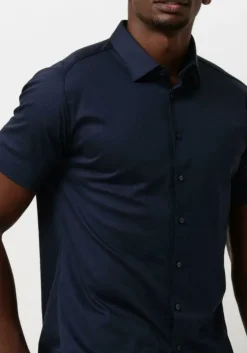 blauwe desoto casual overhemd desoto kent 1/2