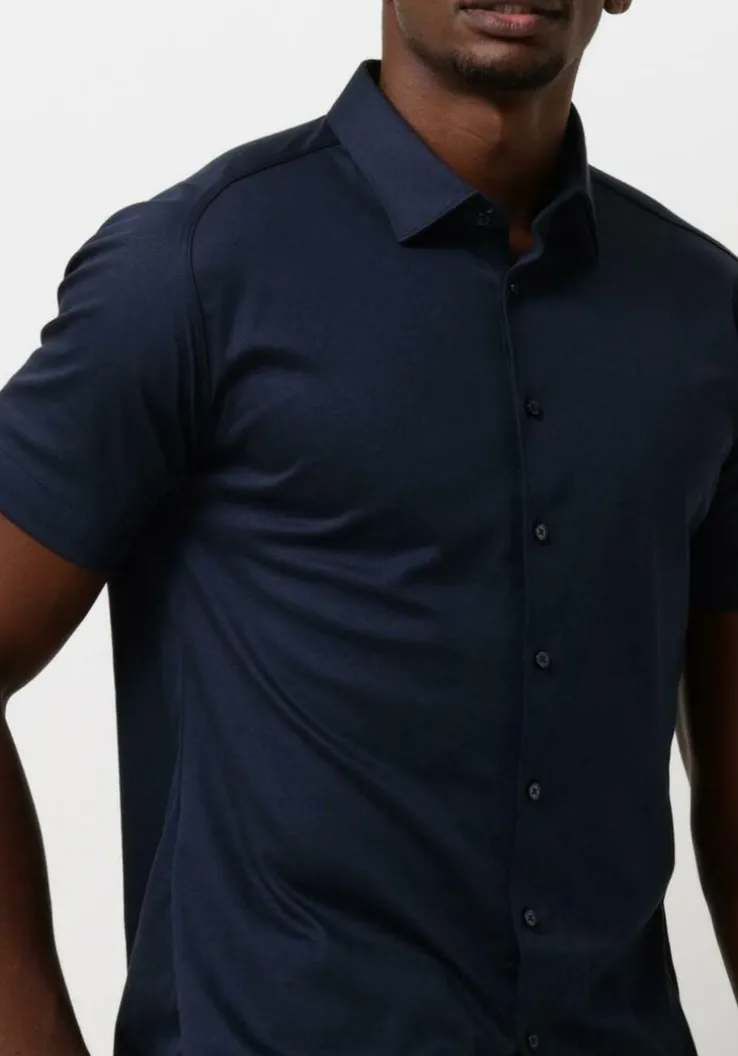 blauwe desoto casual overhemd desoto kent 1/2