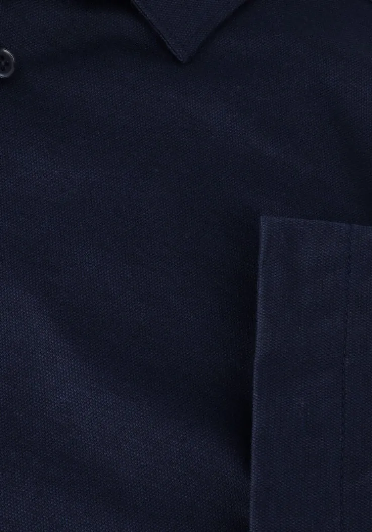 blauwe desoto casual overhemd desoto kent 1/2