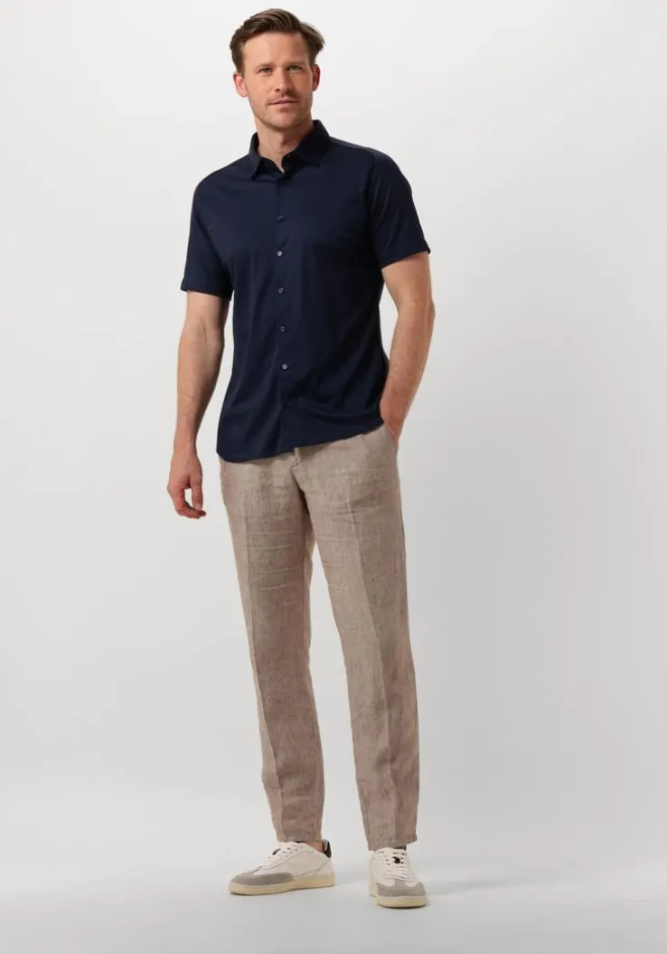 blauwe desoto casual overhemd desoto kent 1/2