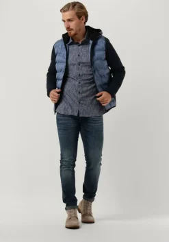 blauwe desoto casual overhemd 58028-3