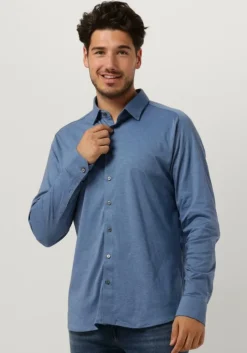 blauwe desoto casual overhemd casual kent 1/1