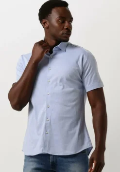 blauwe desoto casual overhemd desoto kent 1/2