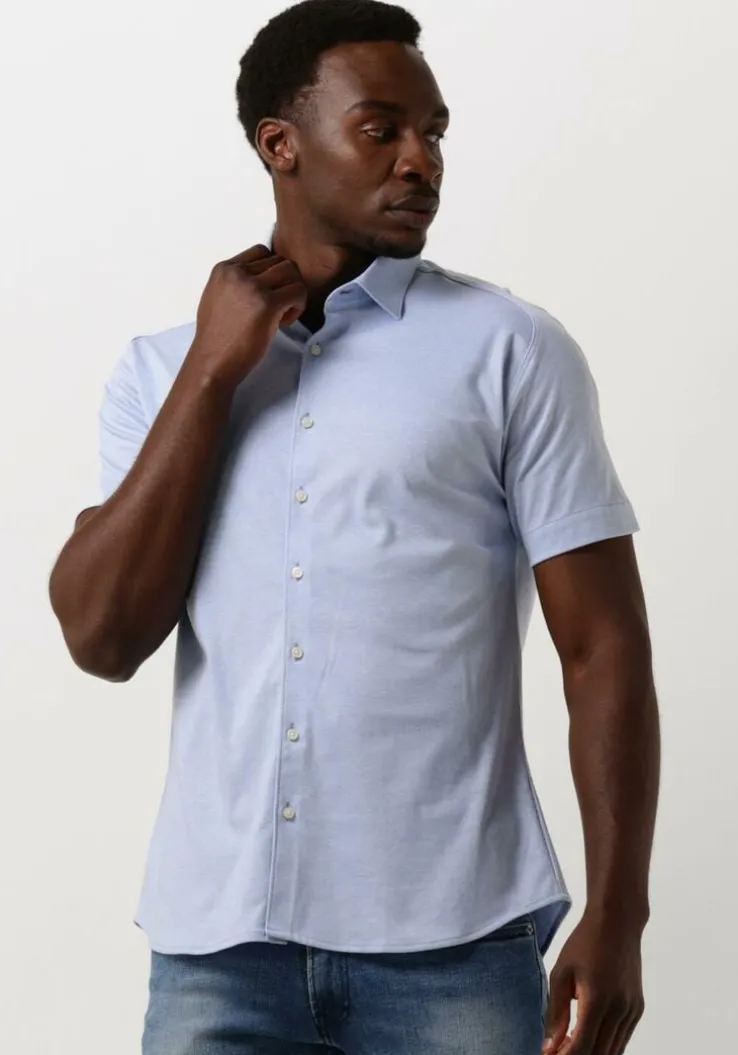 blauwe desoto casual overhemd desoto kent 1/2