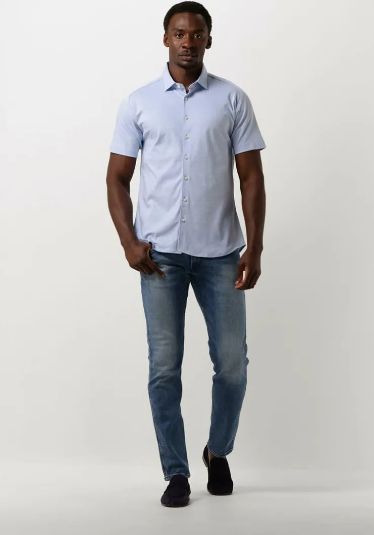 blauwe desoto casual overhemd desoto kent 1/2