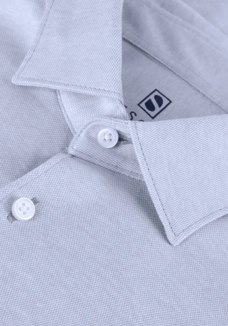 blauwe desoto casual overhemd desoto kent 1/2