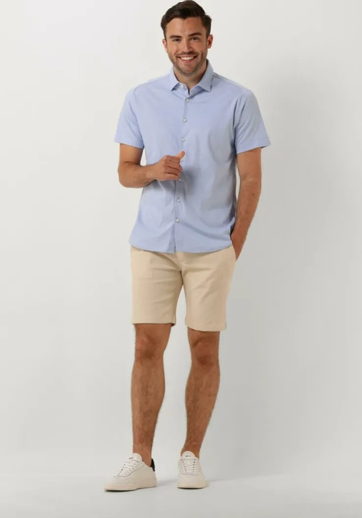 blauwe desoto casual overhemd desoto kent 1/2