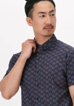 blauwe desoto casual overhemd modern bd