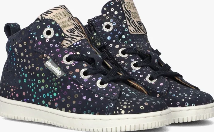 blauwe develab hoge sneakers 44346