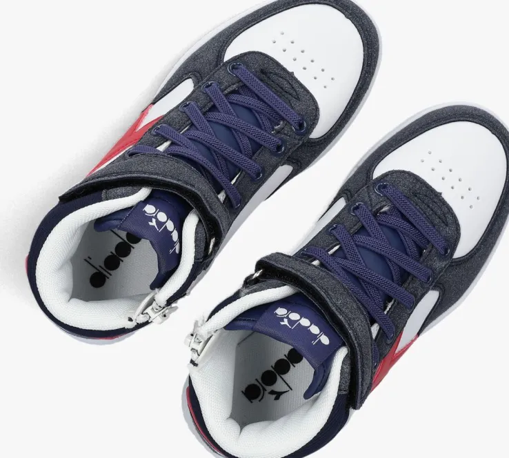 blauwe diadora hoge sneakers raptor mid dusty ps