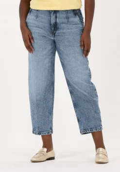 blauwe drykorn mom jeans mind