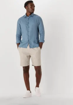 blauwe dstrezzed casual overhemd jagger shirt