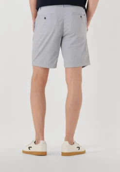 blauwe dstrezzed korte broek lancaster stripe shorts