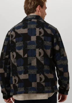 blauwe dstrezzed mantel maverick overshirt