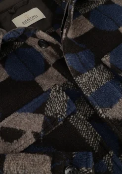 blauwe dstrezzed mantel maverick overshirt