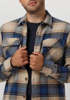 blauwe dstrezzed overshirt corey overshirt